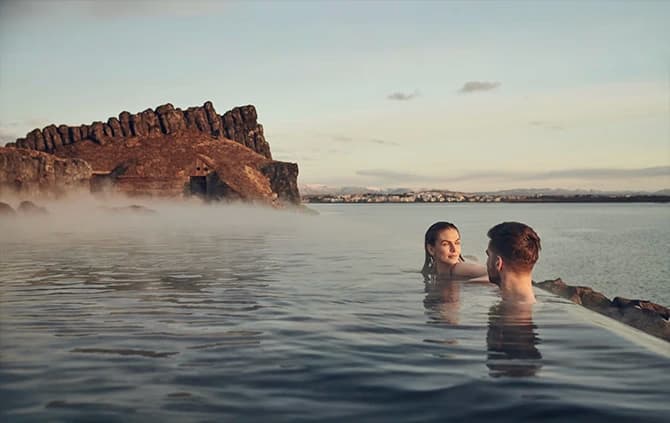 Relaxation at Sky Lagoon
