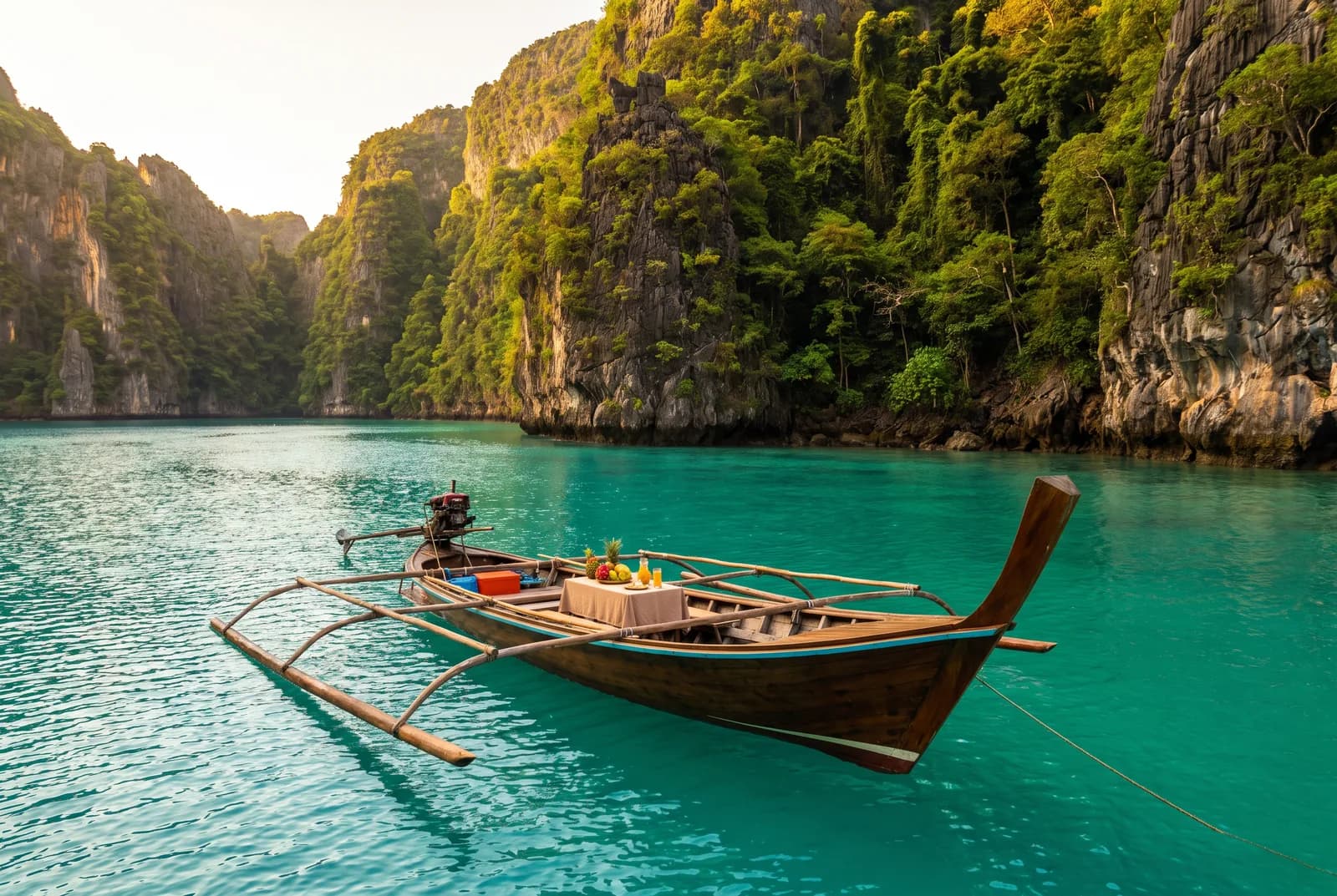Bangka privata al tramonto, a El Nido